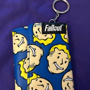 Fallout Vault Boy Blue Keychain Wallet